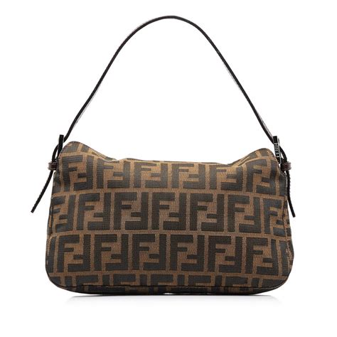 fendi zucca double flap baguette